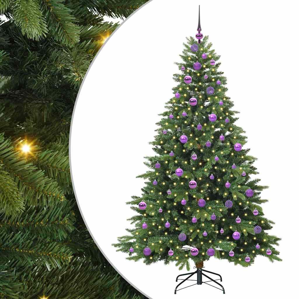 Mű karácsonyfa 300 LED-del állvánnyal Zöld 180 cm PE és PVC
