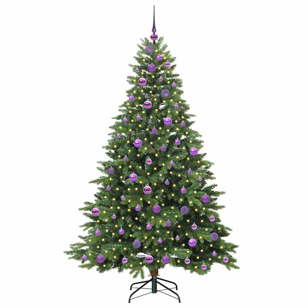 Mű karácsonyfa 300 LED-del állvánnyal Zöld 180 cm PE és PVC