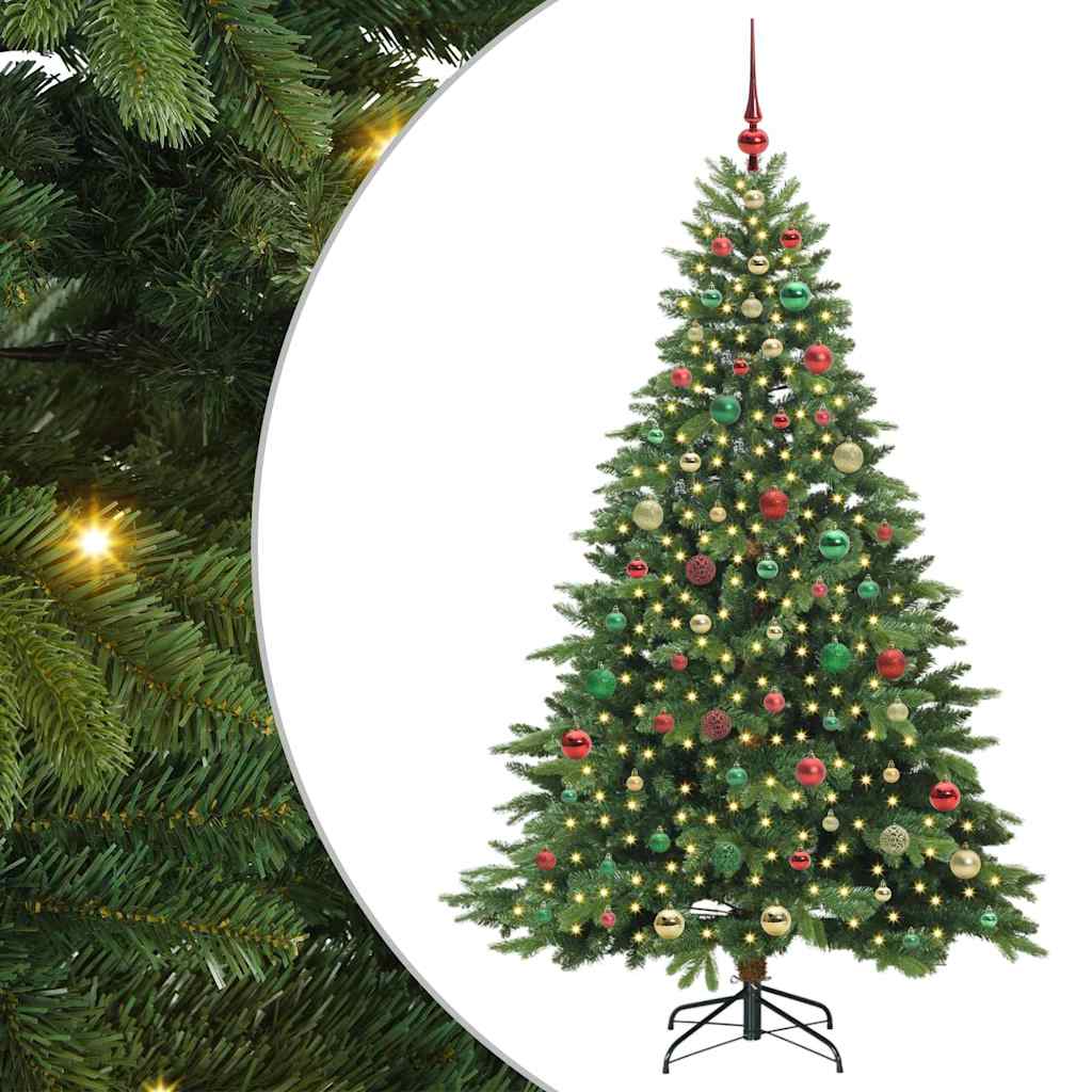 Mű karácsonyfa 300 LED-del állvánnyal Zöld 180 cm PE és PVC