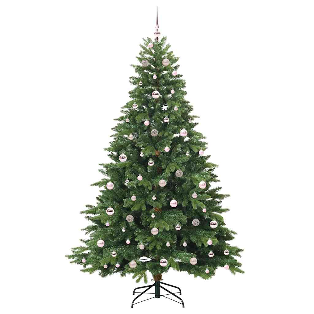 Mű karácsonyfa 300 LED-del állvánnyal Zöld 210 cm PE és PVC