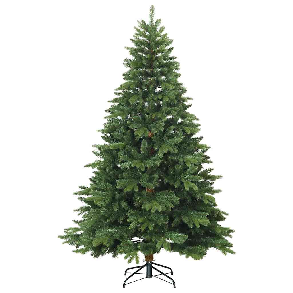Mű karácsonyfa 300 LED-del állvánnyal Zöld 210 cm PE és PVC