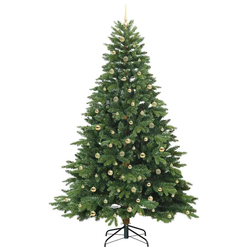 Mű karácsonyfa 300 LED-del állvánnyal Zöld 240 cm PE és PVC