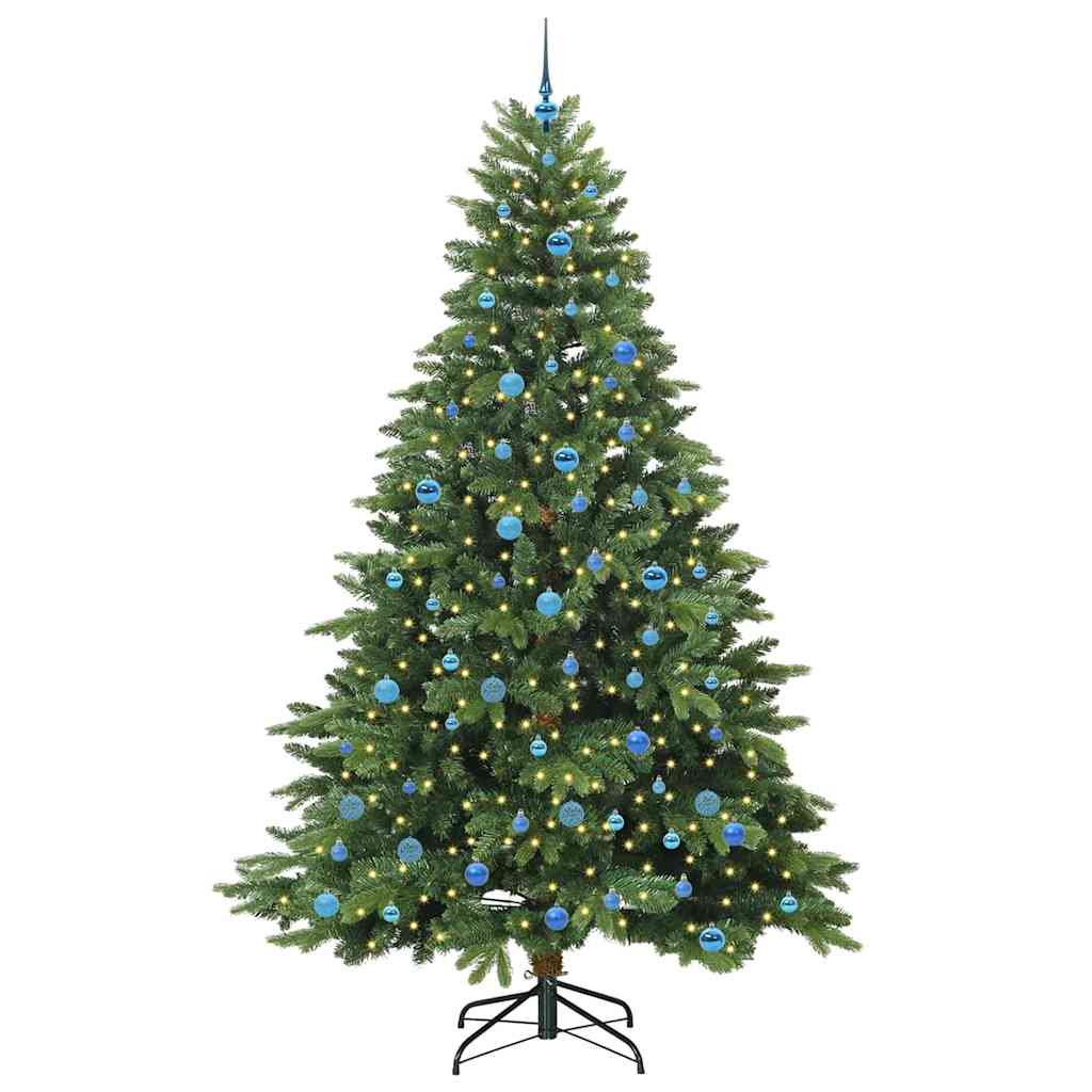Mű karácsonyfa 300 LED-del állvánnyal Zöld 240 cm PE és PVC