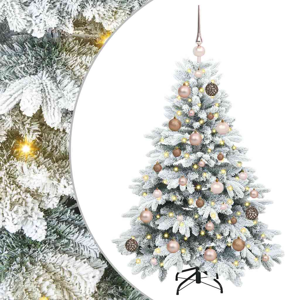 Mű karácsonyfa 150 LED-del állvánnyal Zöld 120 cm PE és PVC