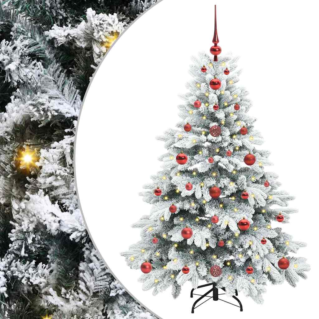 Mű karácsonyfa 150 LED-del állvánnyal Zöld 120 cm PE és PVC