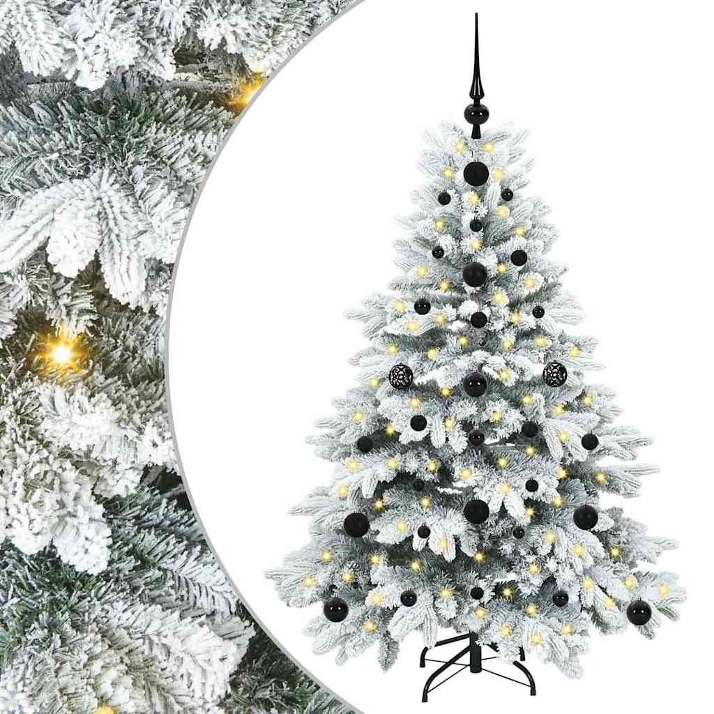 Mű karácsonyfa 150 LED-del állvánnyal Zöld 120 cm PE és PVC