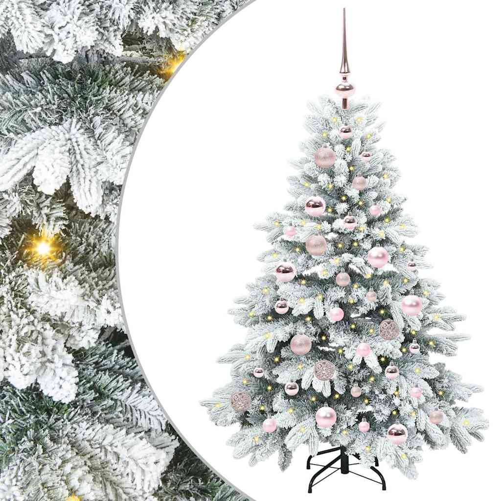 Mű karácsonyfa 150 LED-del állvánnyal Zöld 120 cm PE és PVC
