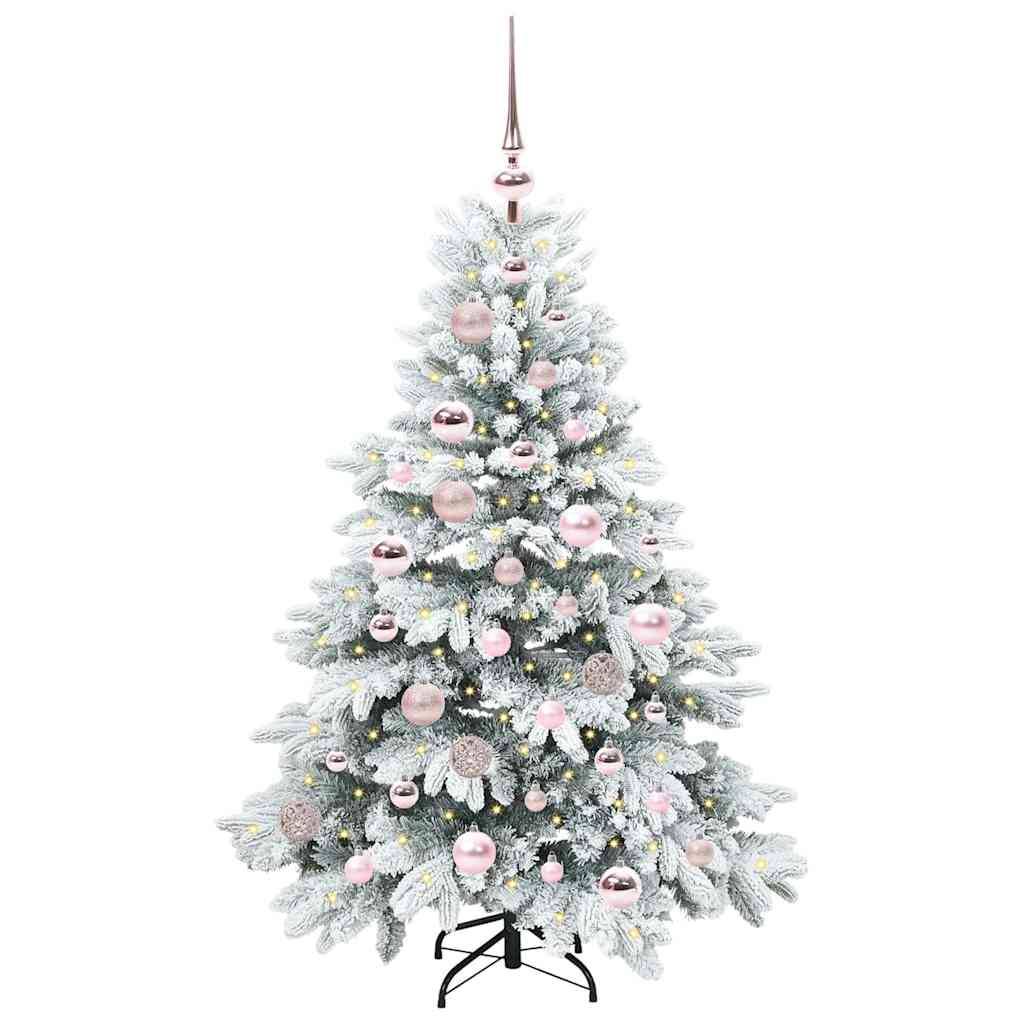 Mű karácsonyfa 150 LED-del állvánnyal Zöld 120 cm PE és PVC