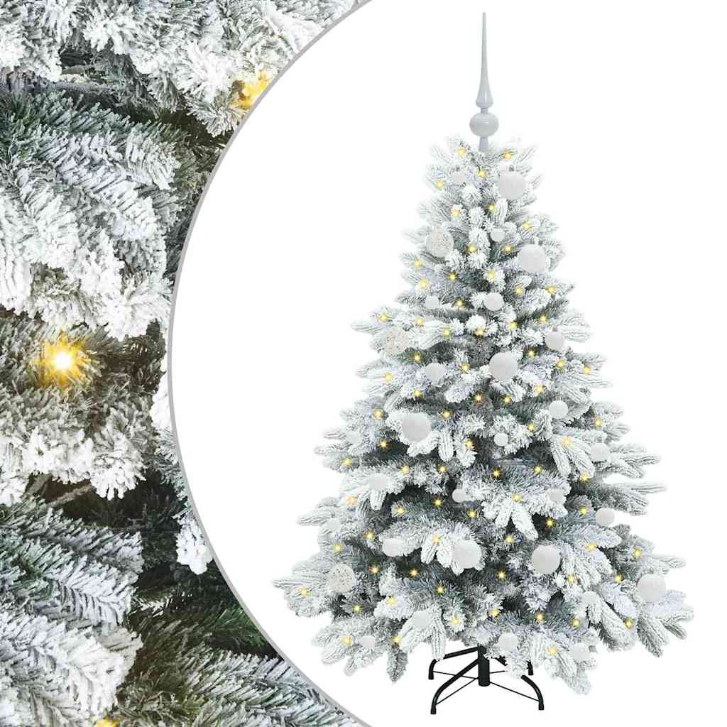 Mű karácsonyfa 150 LED-del állvánnyal Zöld 120 cm PE és PVC