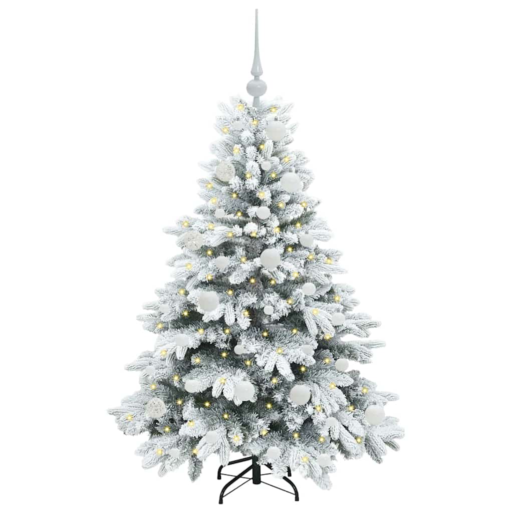Mű karácsonyfa 150 LED-del állvánnyal Zöld 120 cm PE és PVC