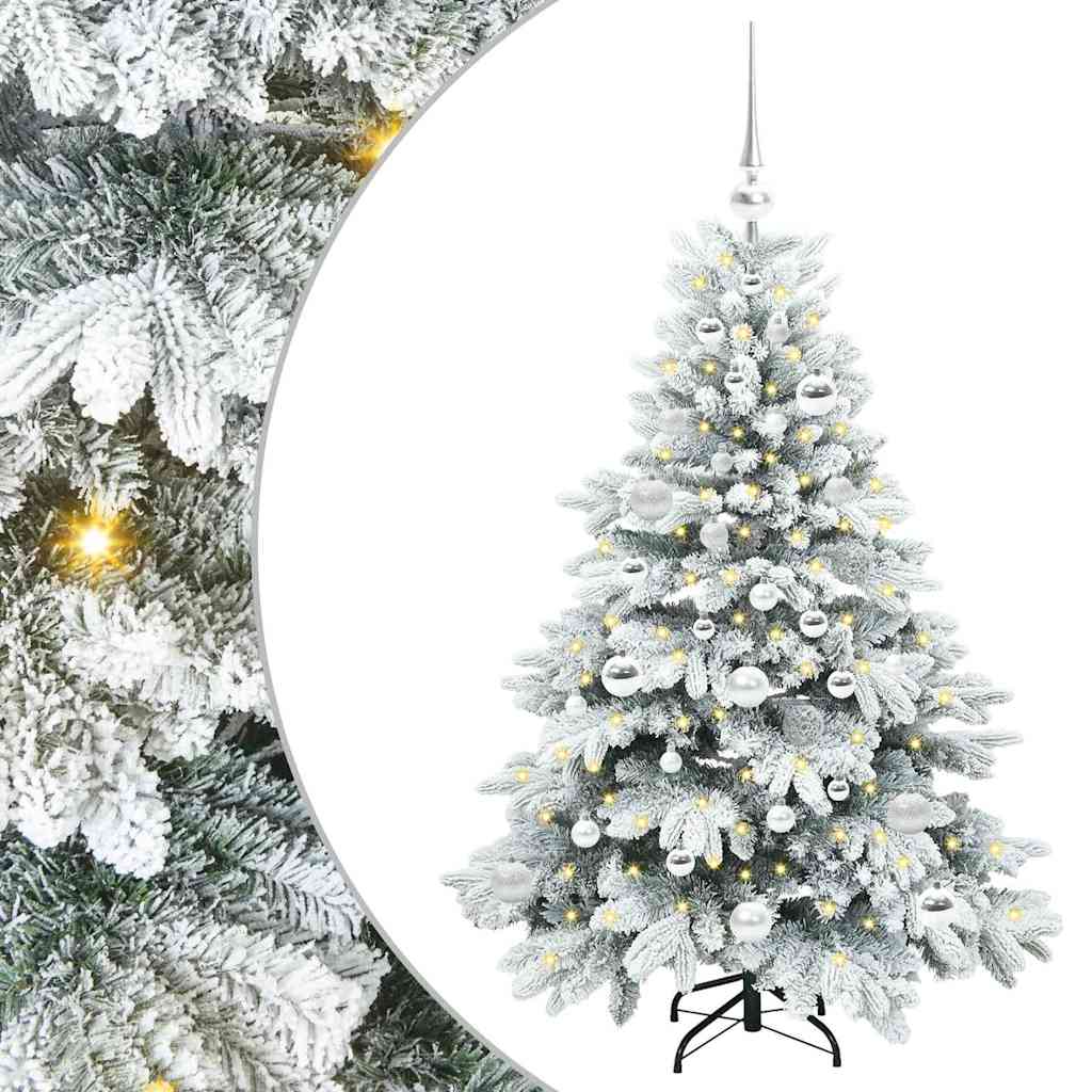Mű karácsonyfa 150 LED-del állvánnyal Zöld 120 cm PE és PVC
