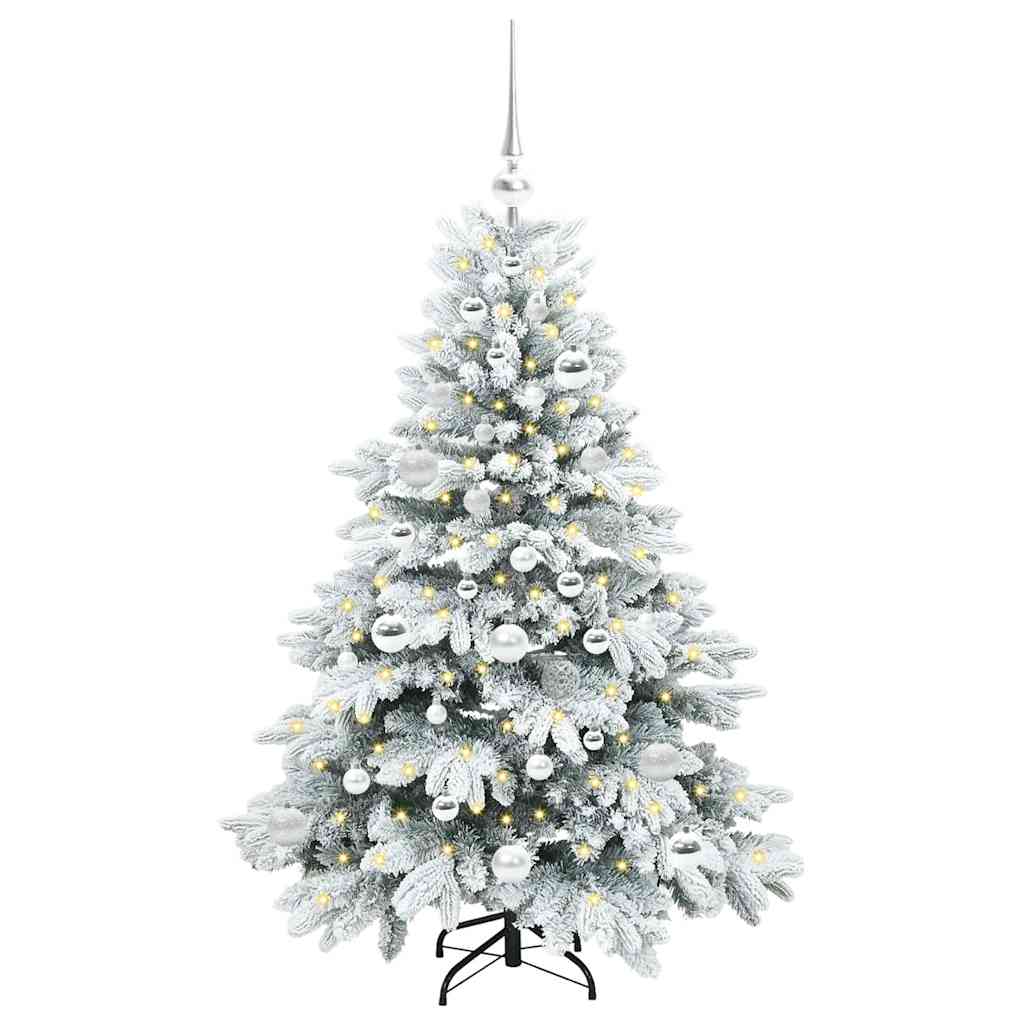 Mű karácsonyfa 150 LED-del állvánnyal Zöld 120 cm PE és PVC
