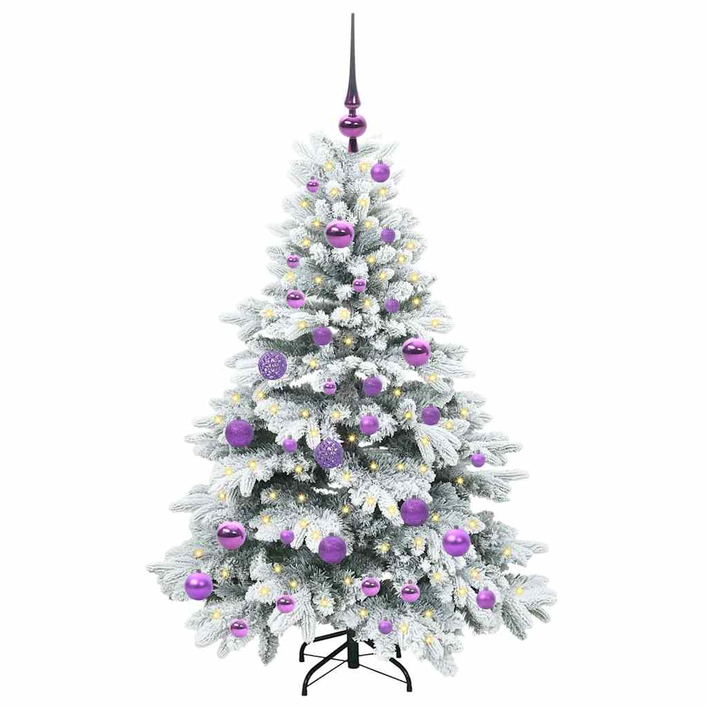 Mű karácsonyfa 150 LED-del állvánnyal Zöld 120 cm PE és PVC