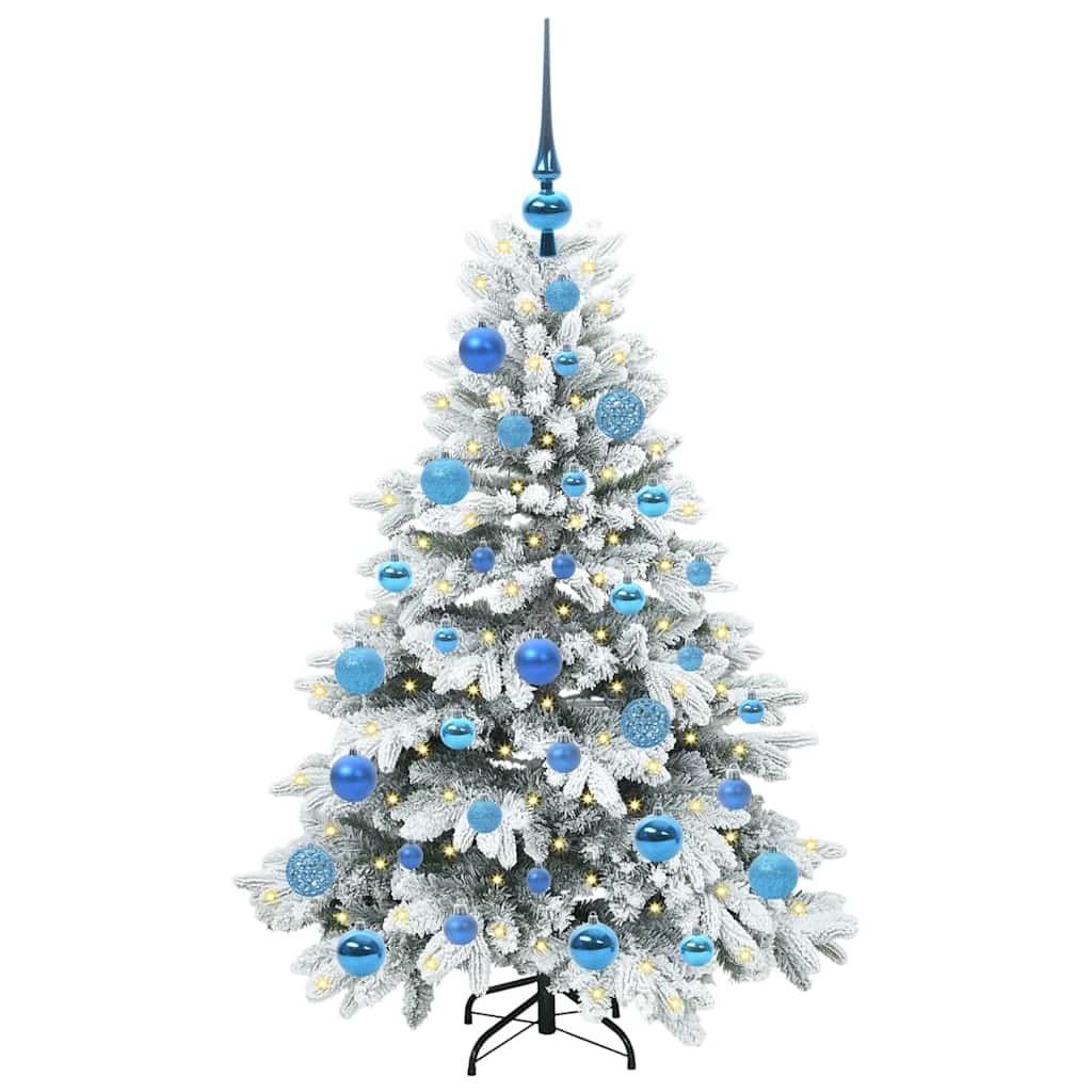 Mű karácsonyfa 150 LED-del állvánnyal Zöld 120 cm PE és PVC