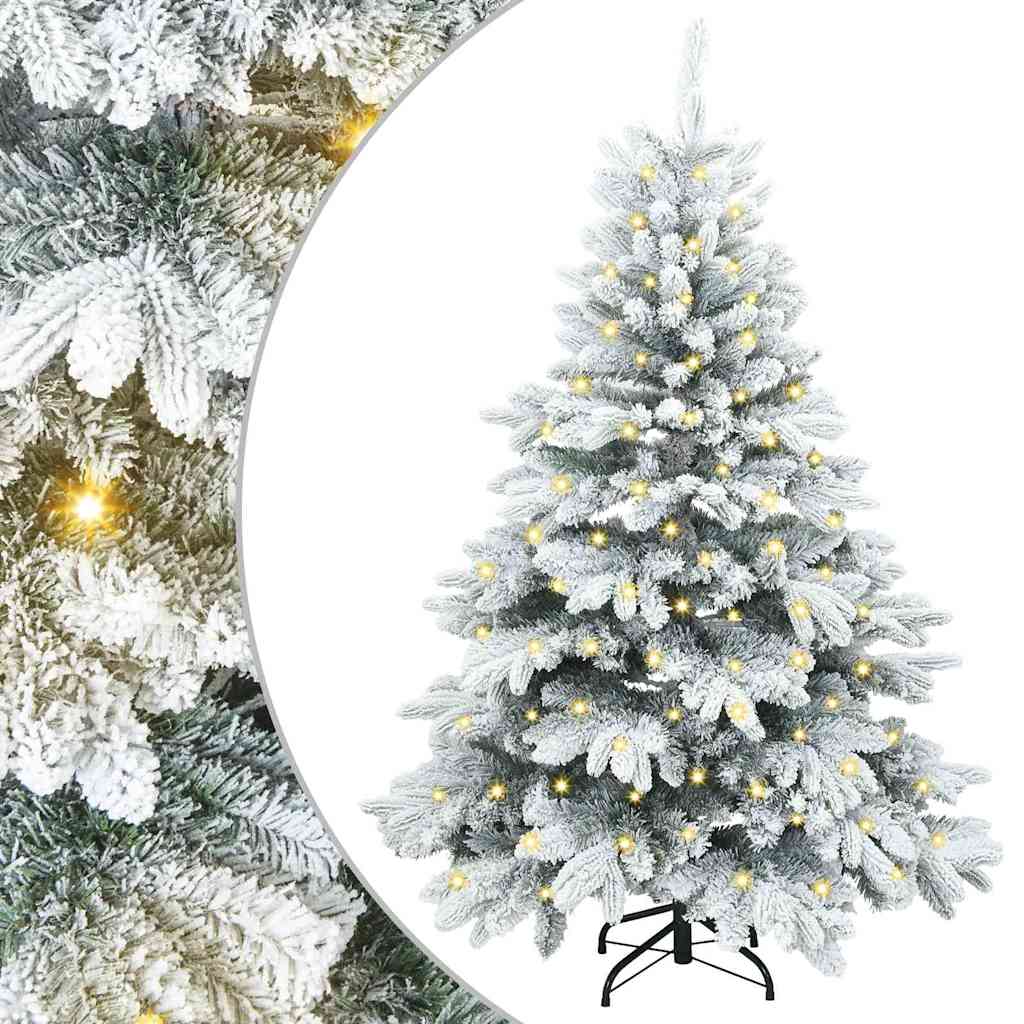 Mű karácsonyfa 150 LED-del állvánnyal Zöld 150 cm PE és PVC