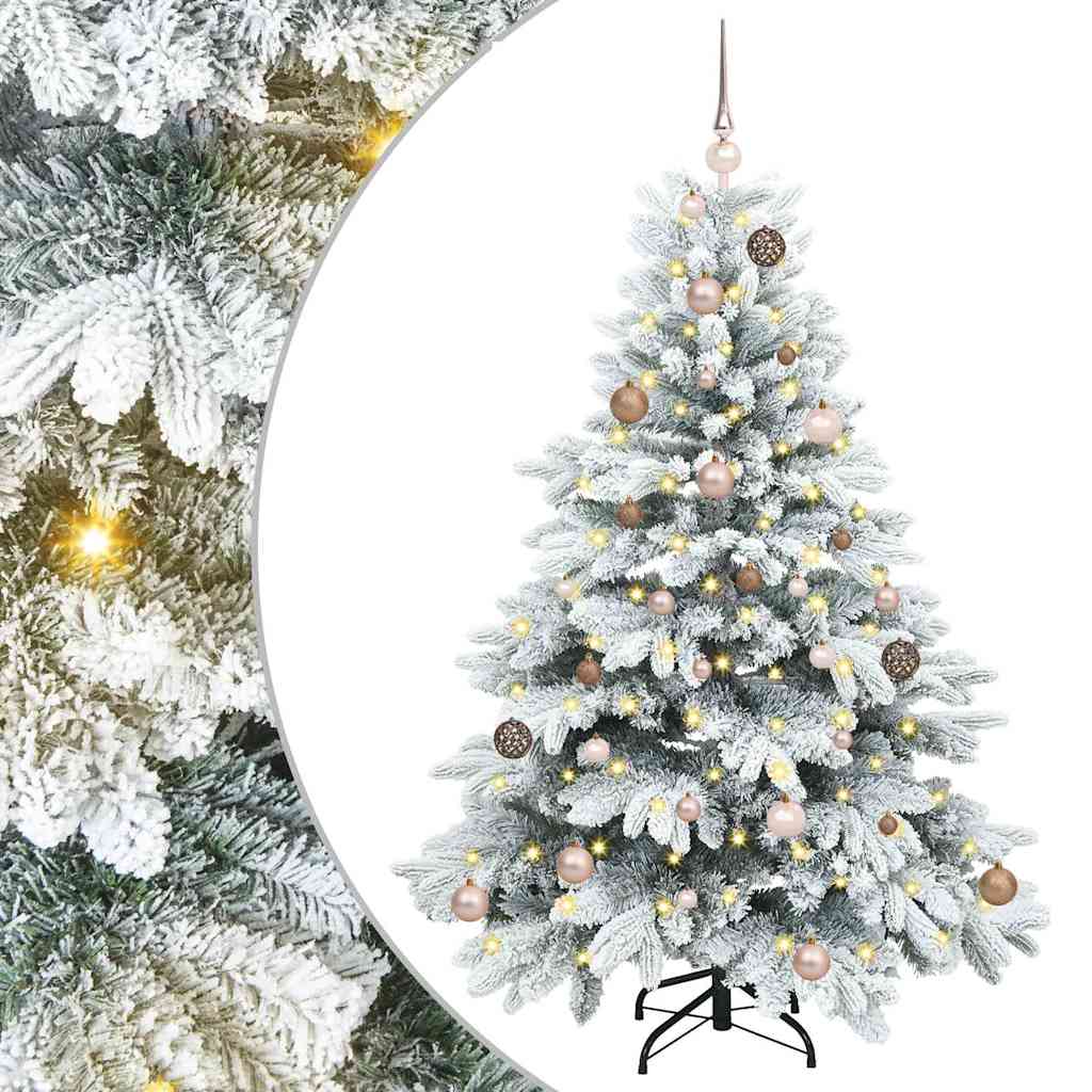 Mű karácsonyfa 150 LED-del állvánnyal Zöld 150 cm PE és PVC