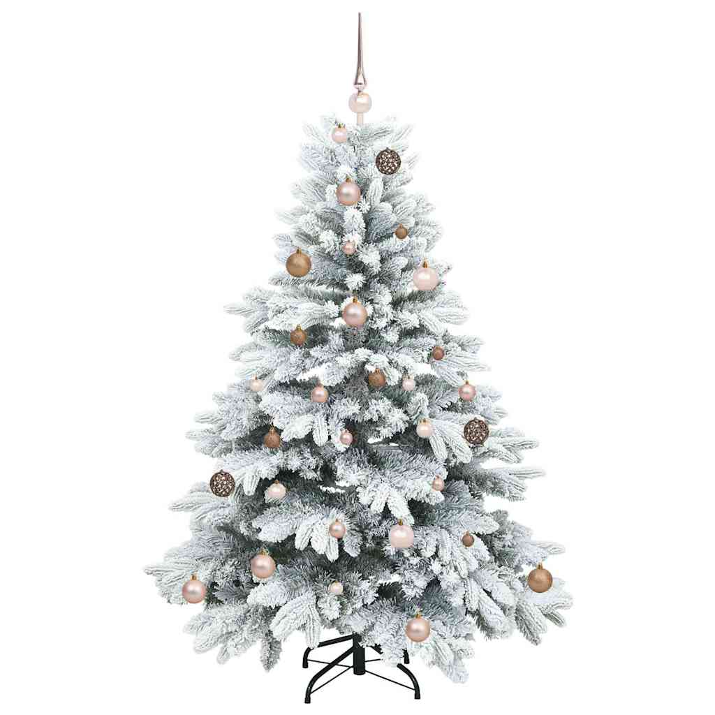 Mű karácsonyfa 150 LED-del állvánnyal Zöld 150 cm PE és PVC