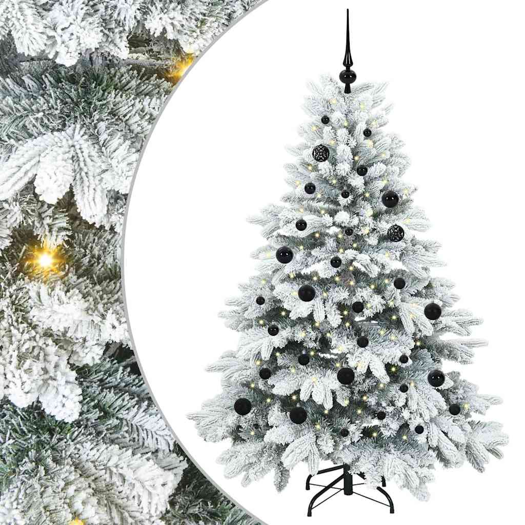 Mű karácsonyfa 150 LED-del állvánnyal Zöld 150 cm PE és PVC