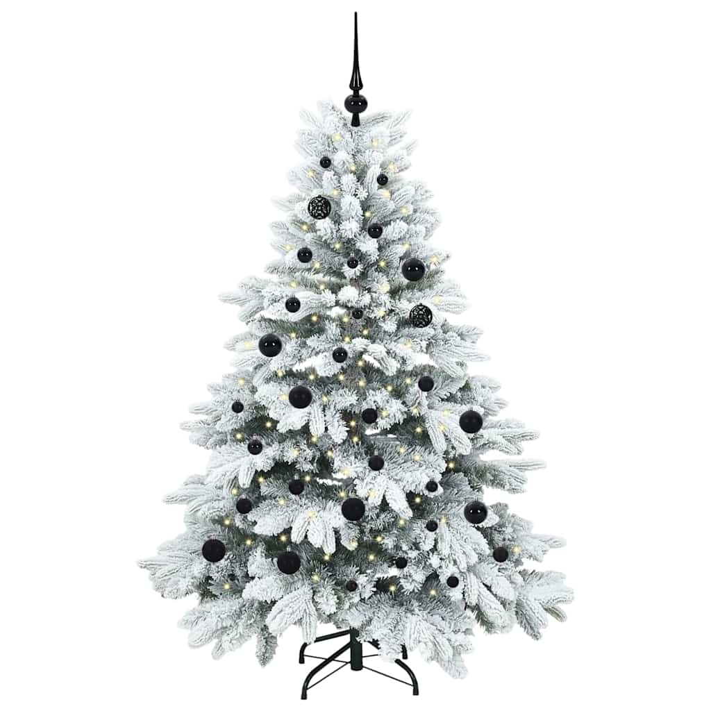 Mű karácsonyfa 150 LED-del állvánnyal Zöld 150 cm PE és PVC