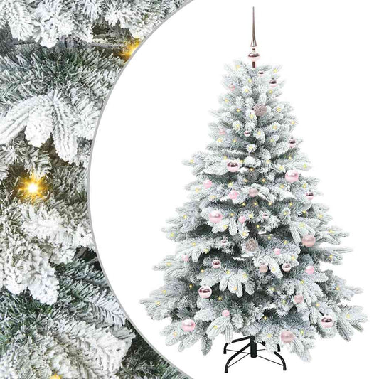 Mű karácsonyfa 150 LED-del állvánnyal Zöld 150 cm PE és PVC