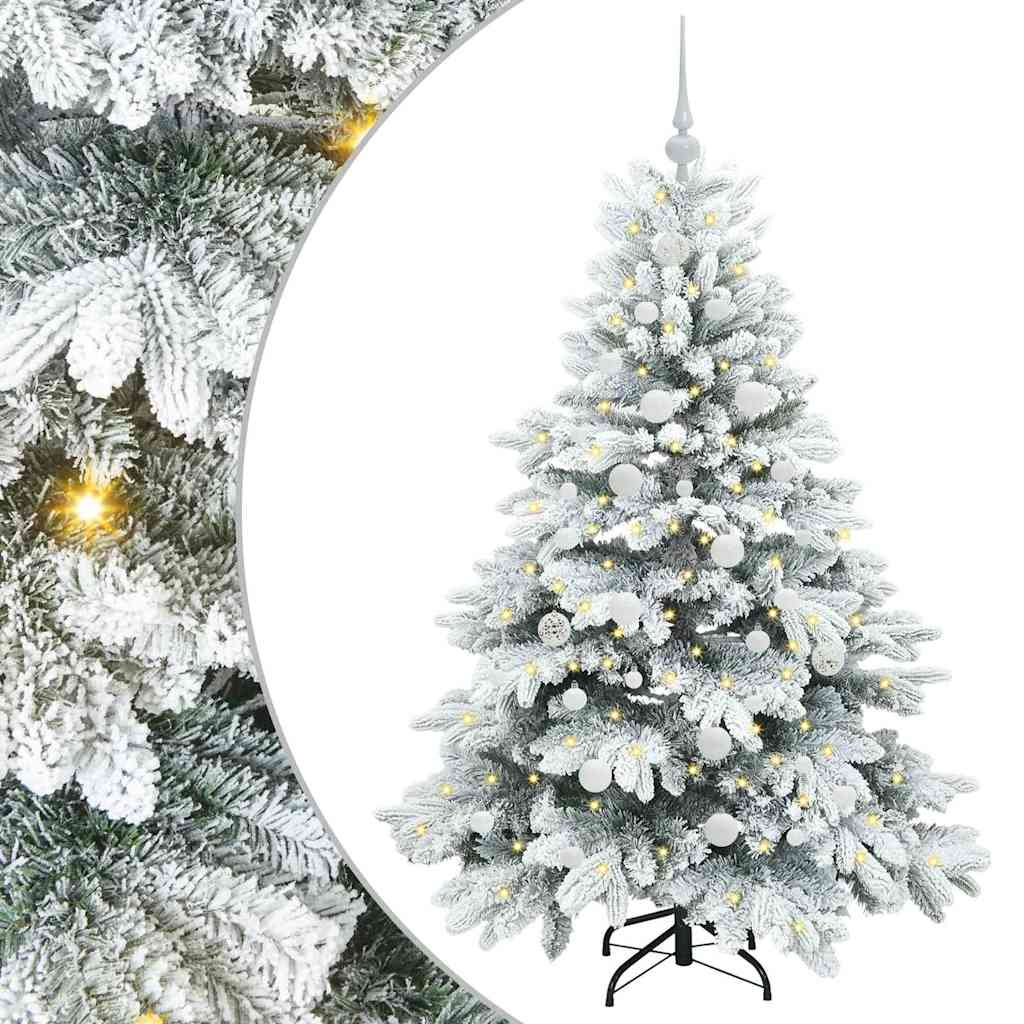 Mű karácsonyfa 150 LED-del állvánnyal Zöld 150 cm PE és PVC