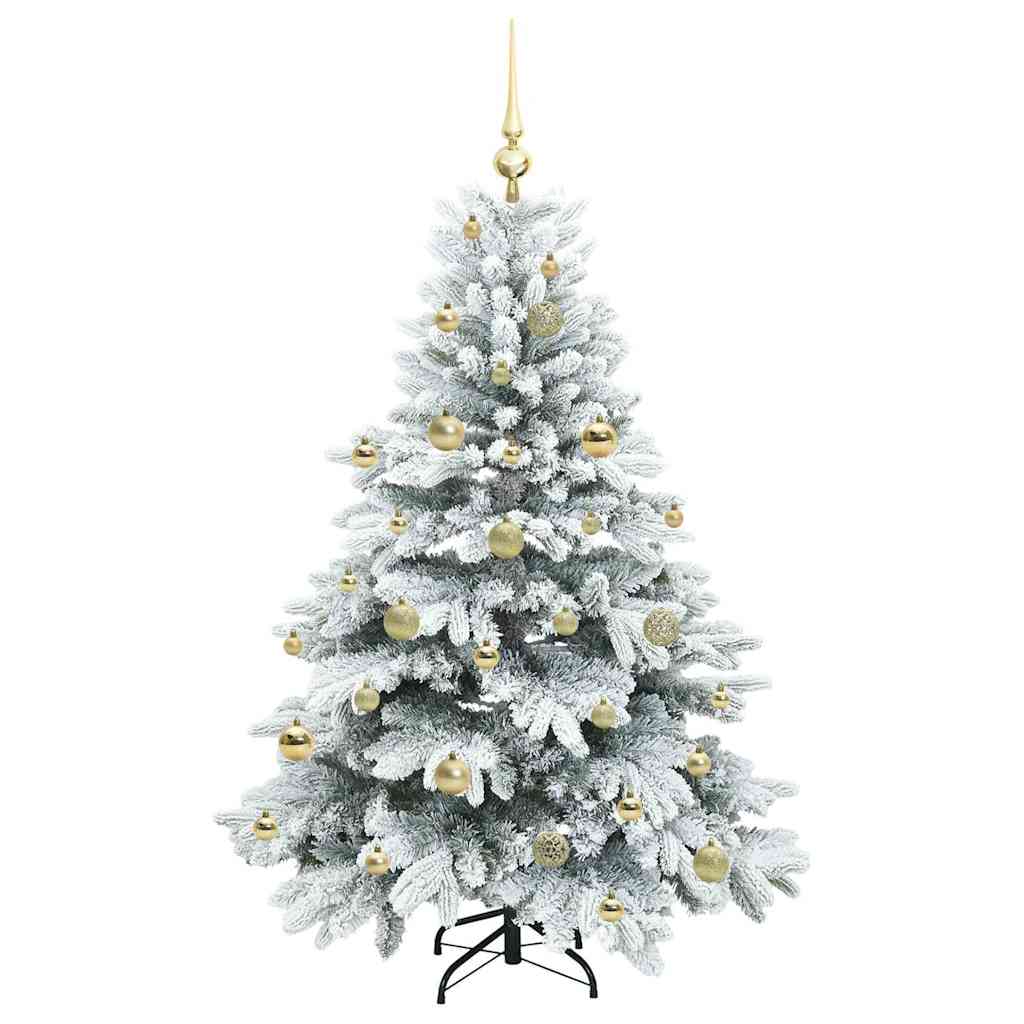 Mű karácsonyfa 150 LED-del állvánnyal Zöld 150 cm PE és PVC