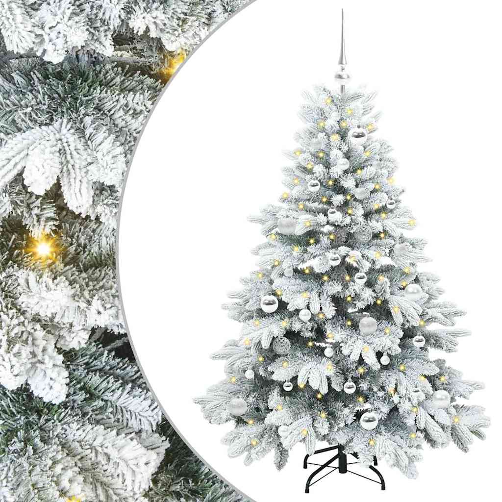 Mű karácsonyfa 150 LED-del állvánnyal Zöld 150 cm PE és PVC