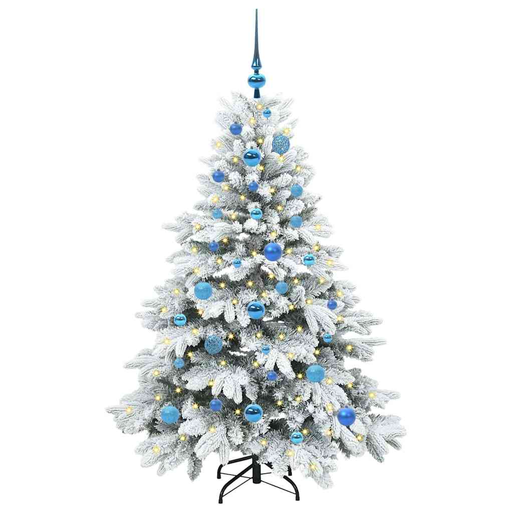 Mű karácsonyfa 150 LED-del állvánnyal Zöld 150 cm PE és PVC