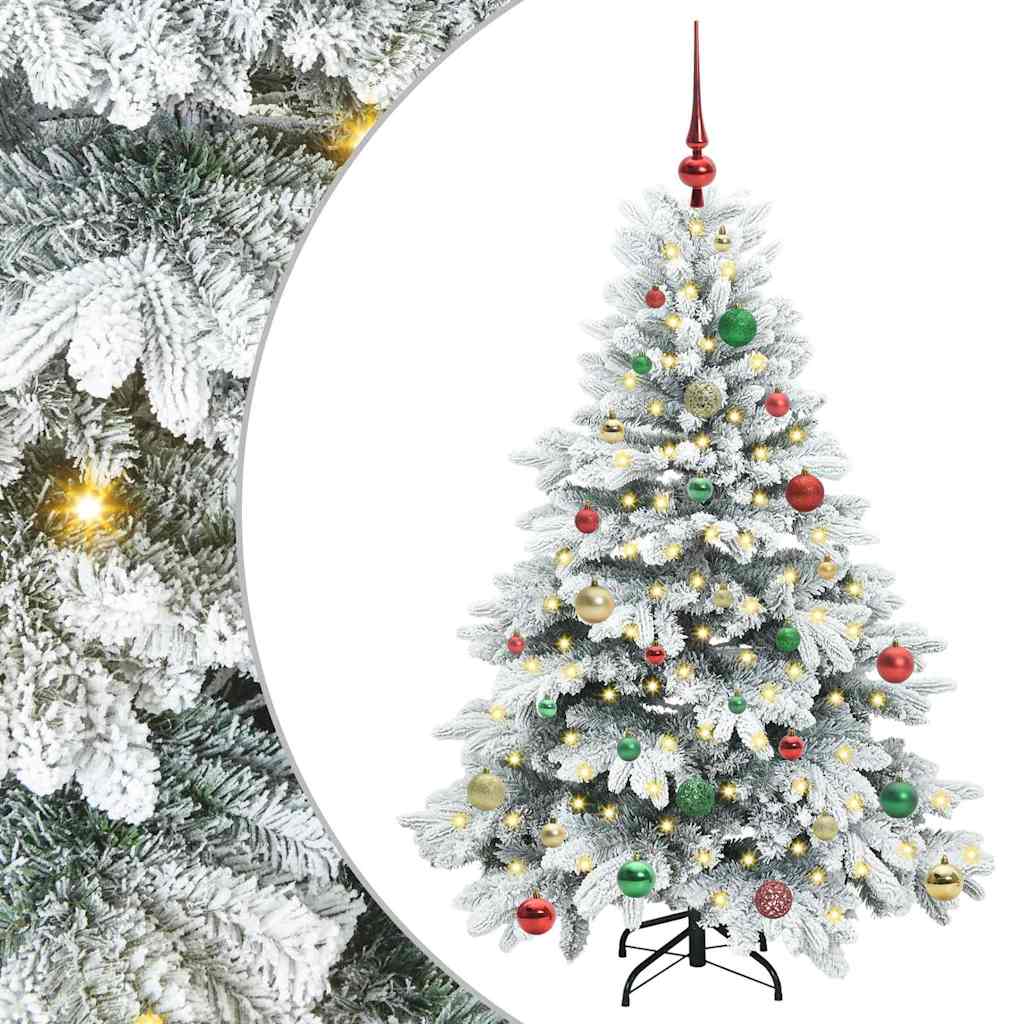 Mű karácsonyfa 150 LED-del állvánnyal Zöld 150 cm PE és PVC