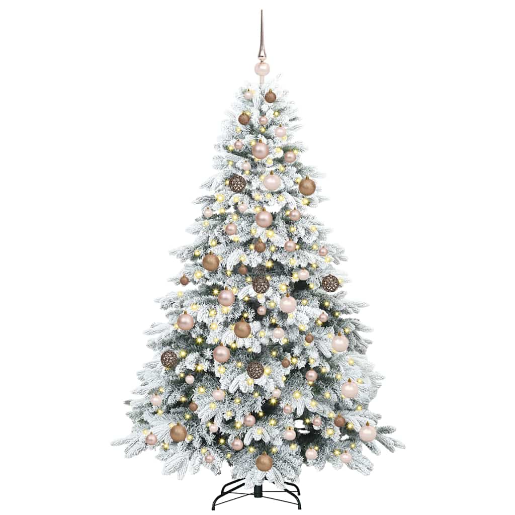 Mű karácsonyfa 300 LED-del állvánnyal Zöld 180 cm PE és PVC