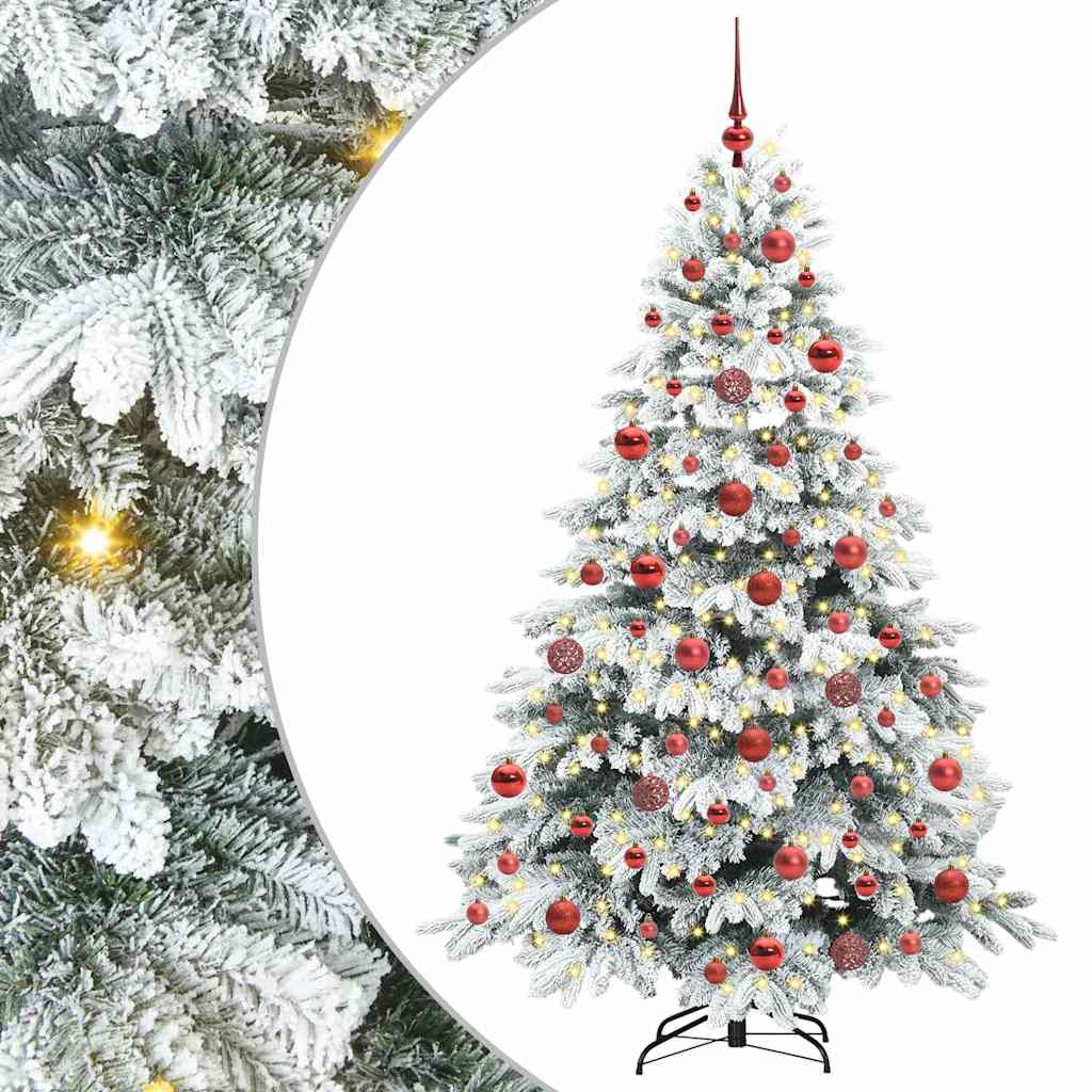 Mű karácsonyfa 300 LED-del állvánnyal Zöld 180 cm PE és PVC