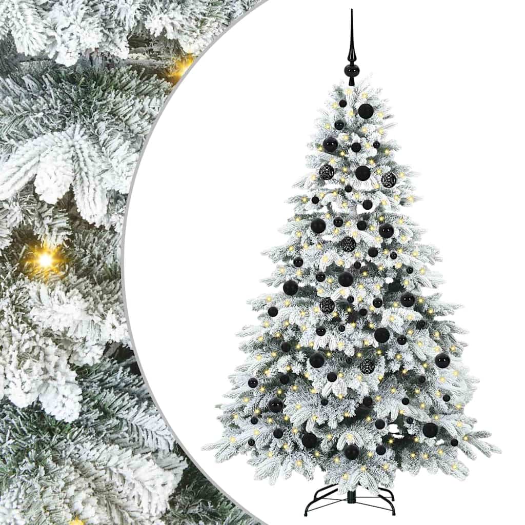 Mű karácsonyfa 300 LED-del állvánnyal Zöld 180 cm PE és PVC