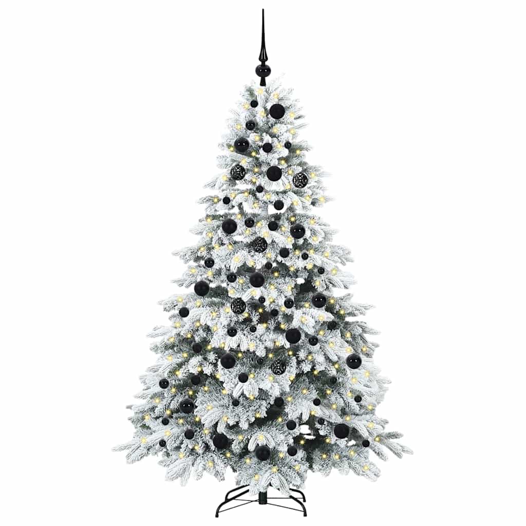 Mű karácsonyfa 300 LED-del állvánnyal Zöld 180 cm PE és PVC
