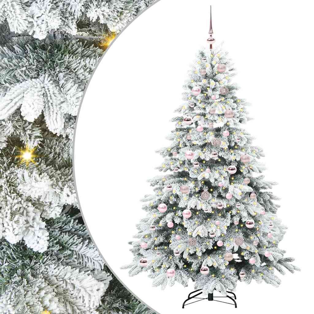 Mű karácsonyfa 300 LED-del állvánnyal Zöld 180 cm PE és PVC