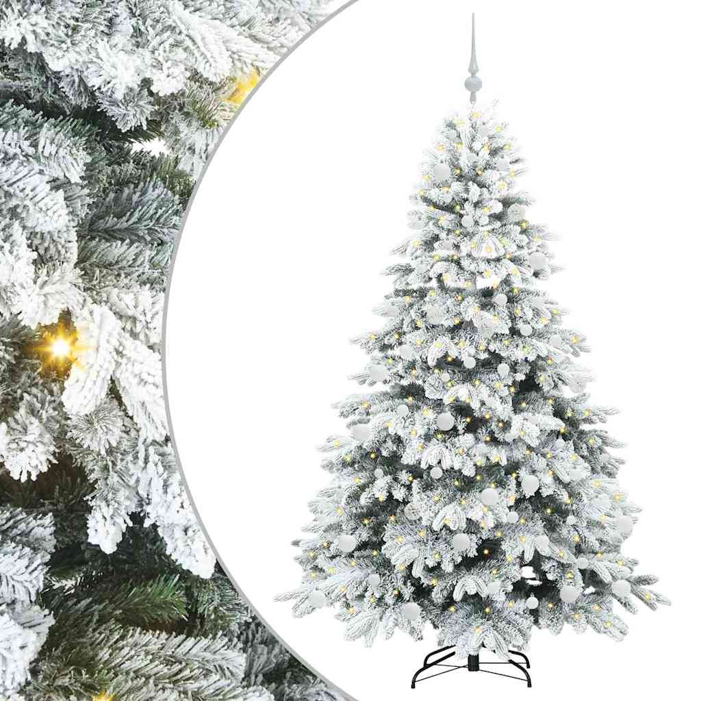 Mű karácsonyfa 300 LED-del állvánnyal Zöld 180 cm PE és PVC