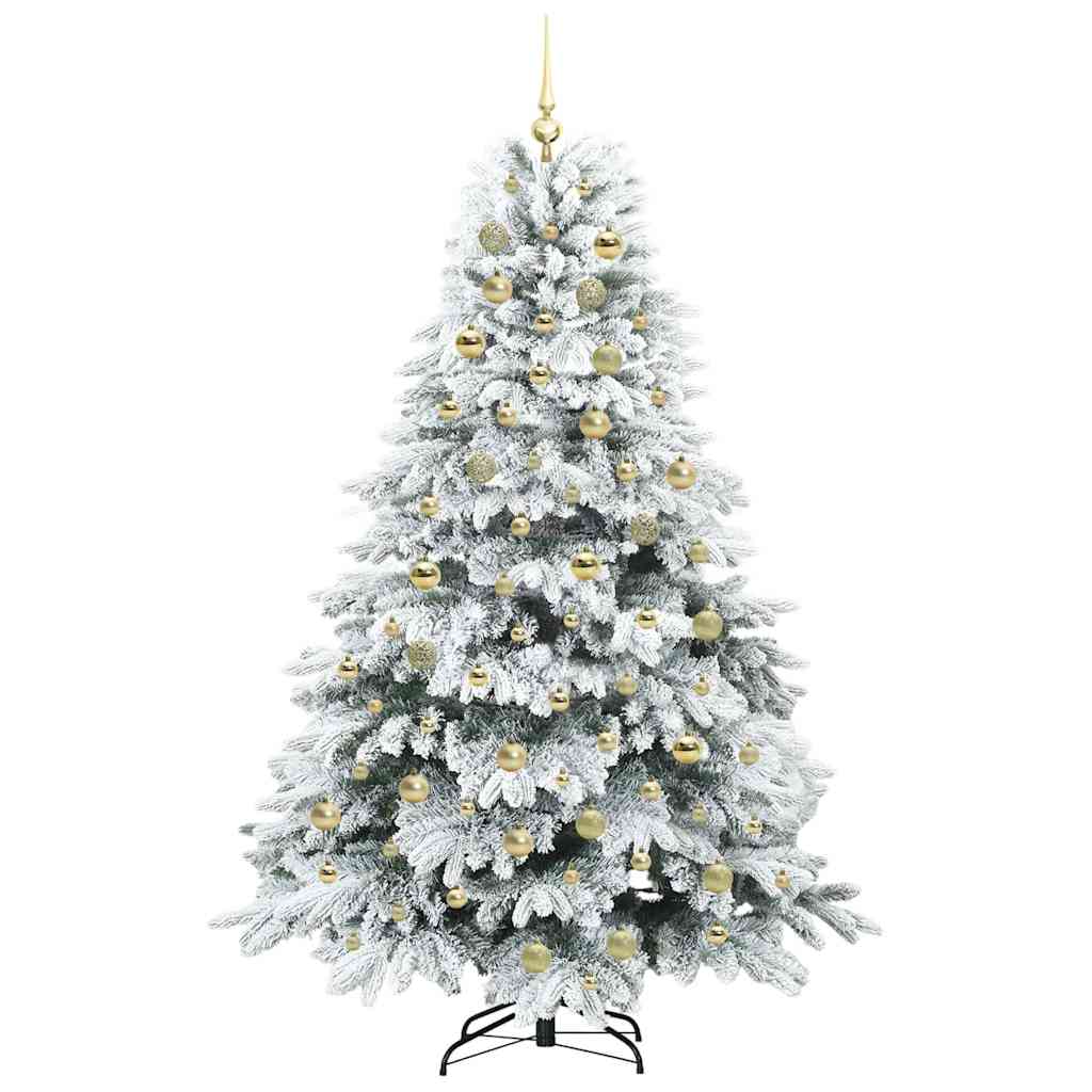 Mű karácsonyfa 300 LED-del állvánnyal Zöld 180 cm PE és PVC