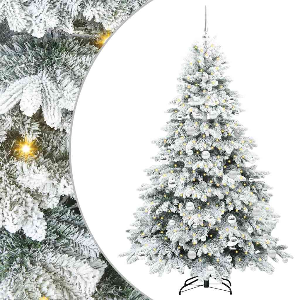 Mű karácsonyfa 300 LED-del állvánnyal Zöld 180 cm PE és PVC