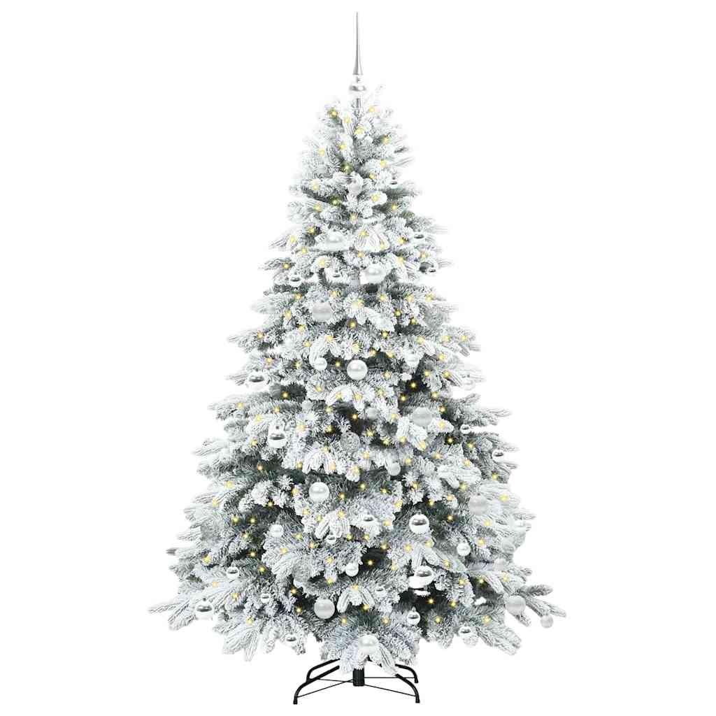 Mű karácsonyfa 300 LED-del állvánnyal Zöld 180 cm PE és PVC