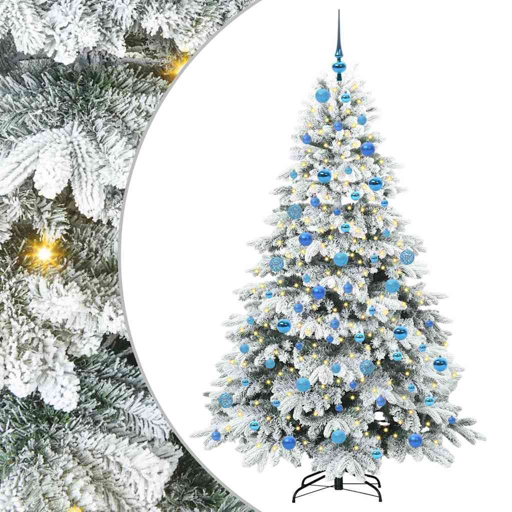 Mű karácsonyfa 300 LED-del állvánnyal Zöld 180 cm PE és PVC