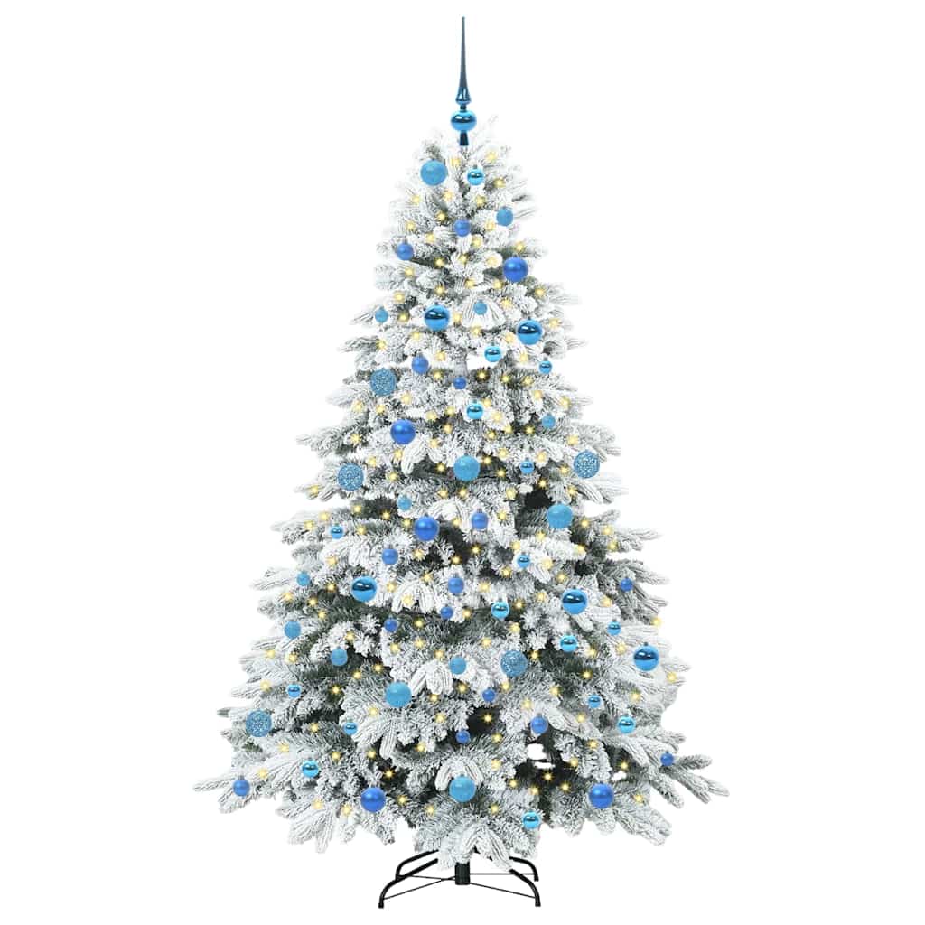 Mű karácsonyfa 300 LED-del állvánnyal Zöld 180 cm PE és PVC