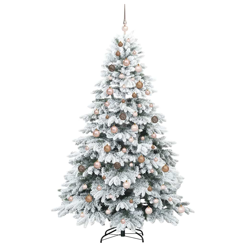Mű karácsonyfa 300 LED-del állvánnyal Zöld 210 cm PE és PVC