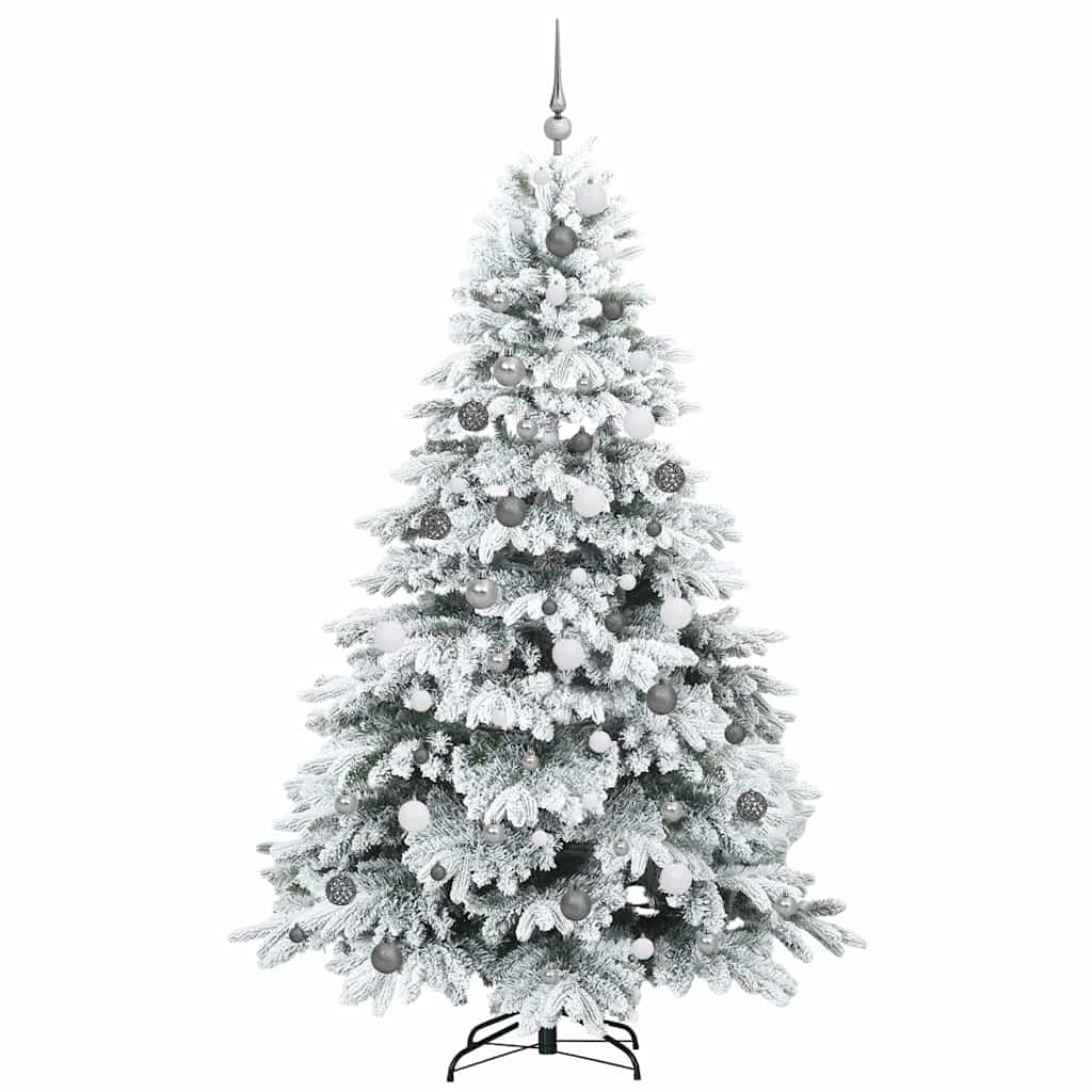 Mű karácsonyfa 300 LED-del állvánnyal Zöld 210 cm PE és PVC