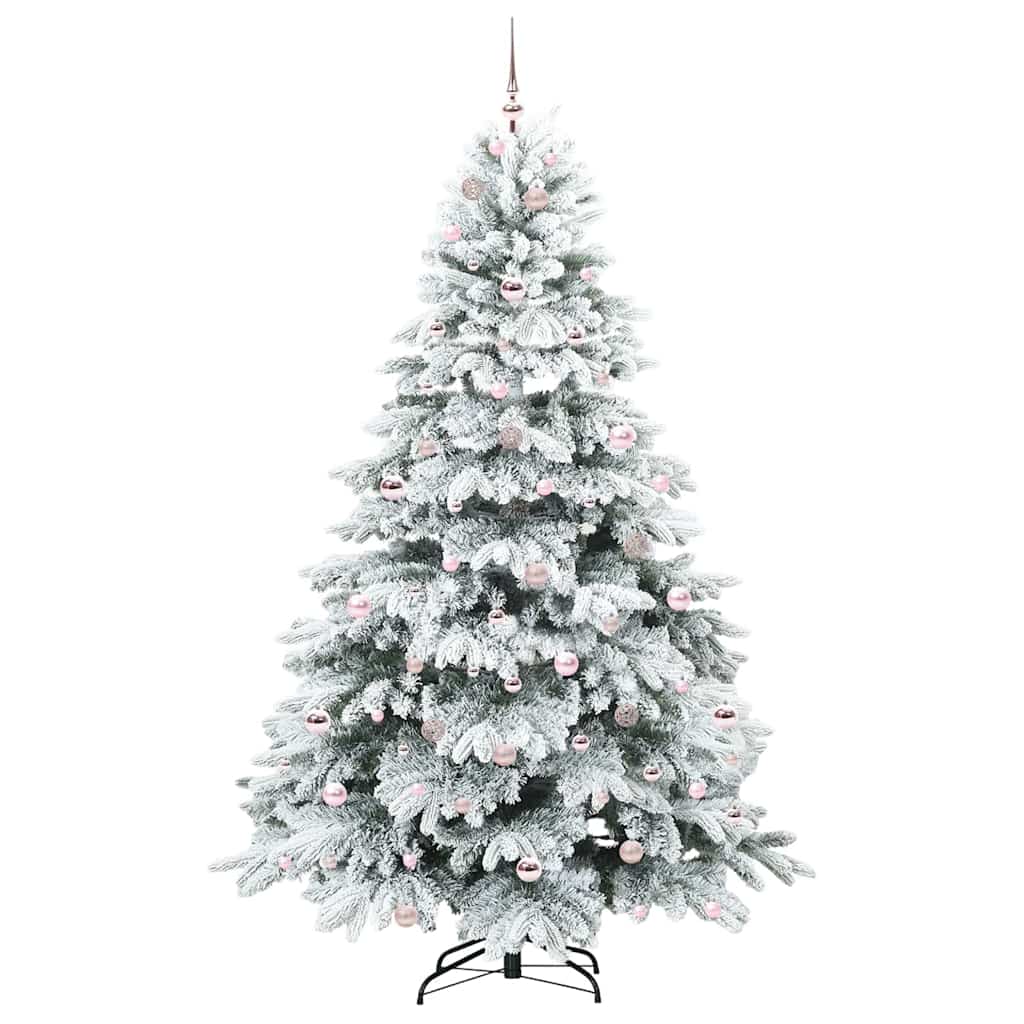Mű karácsonyfa 300 LED-del állvánnyal Zöld 210 cm PE és PVC
