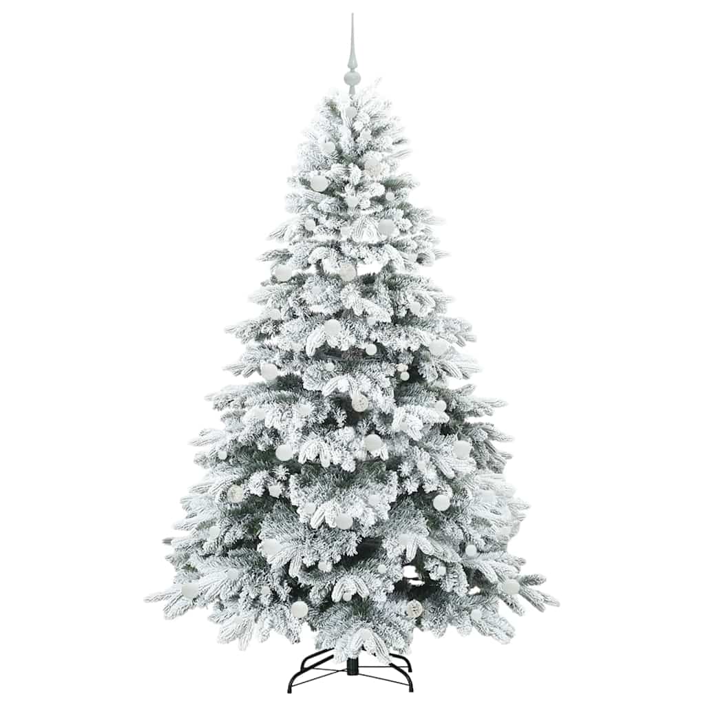 Mű karácsonyfa 300 LED-del állvánnyal Zöld 210 cm PE és PVC