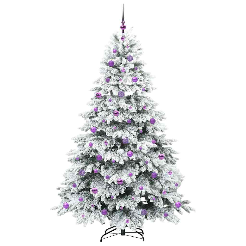 Mű karácsonyfa 300 LED-del állvánnyal Zöld 210 cm PE és PVC