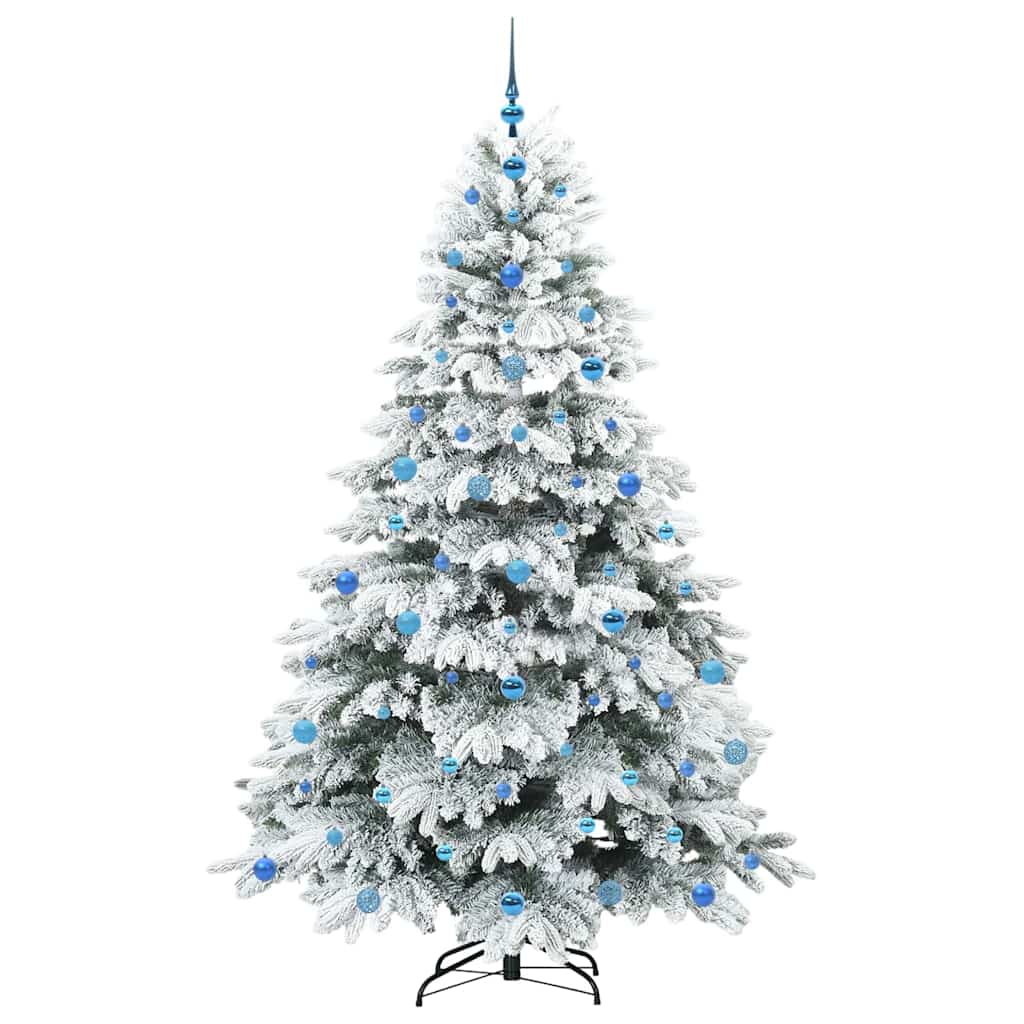 Mű karácsonyfa 300 LED-del állvánnyal Zöld 210 cm PE és PVC