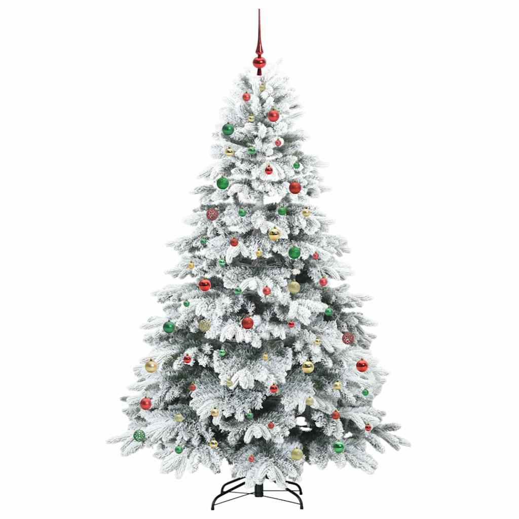 Mű karácsonyfa 300 LED-del állvánnyal Zöld 210 cm PE és PVC