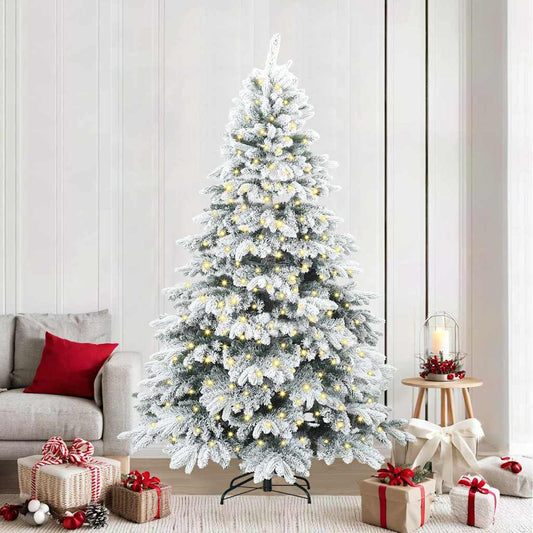 Mű karácsonyfa 300 LED-del állvánnyal Zöld 240 cm PE és PVC