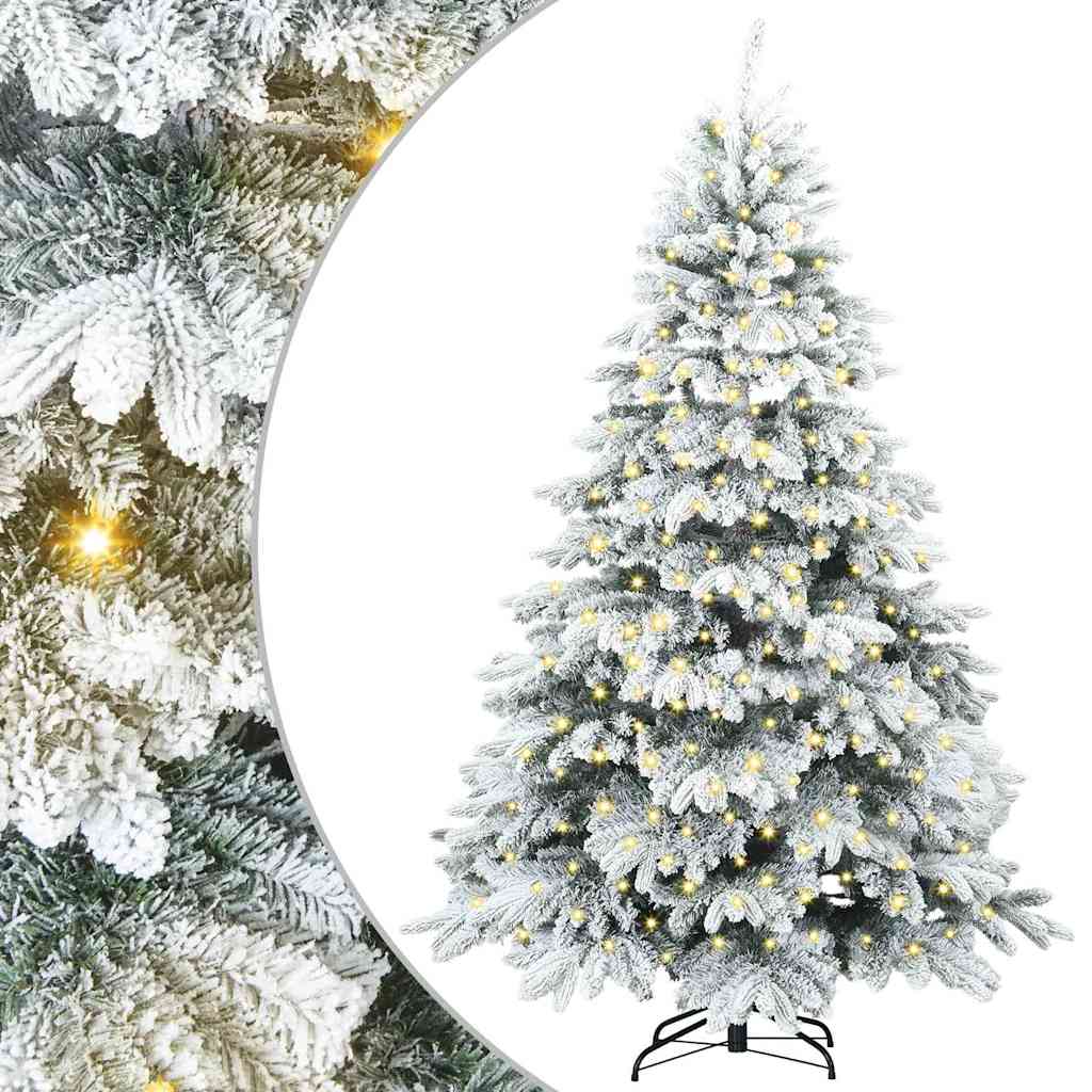 Mű karácsonyfa 300 LED-del állvánnyal Zöld 240 cm PE és PVC