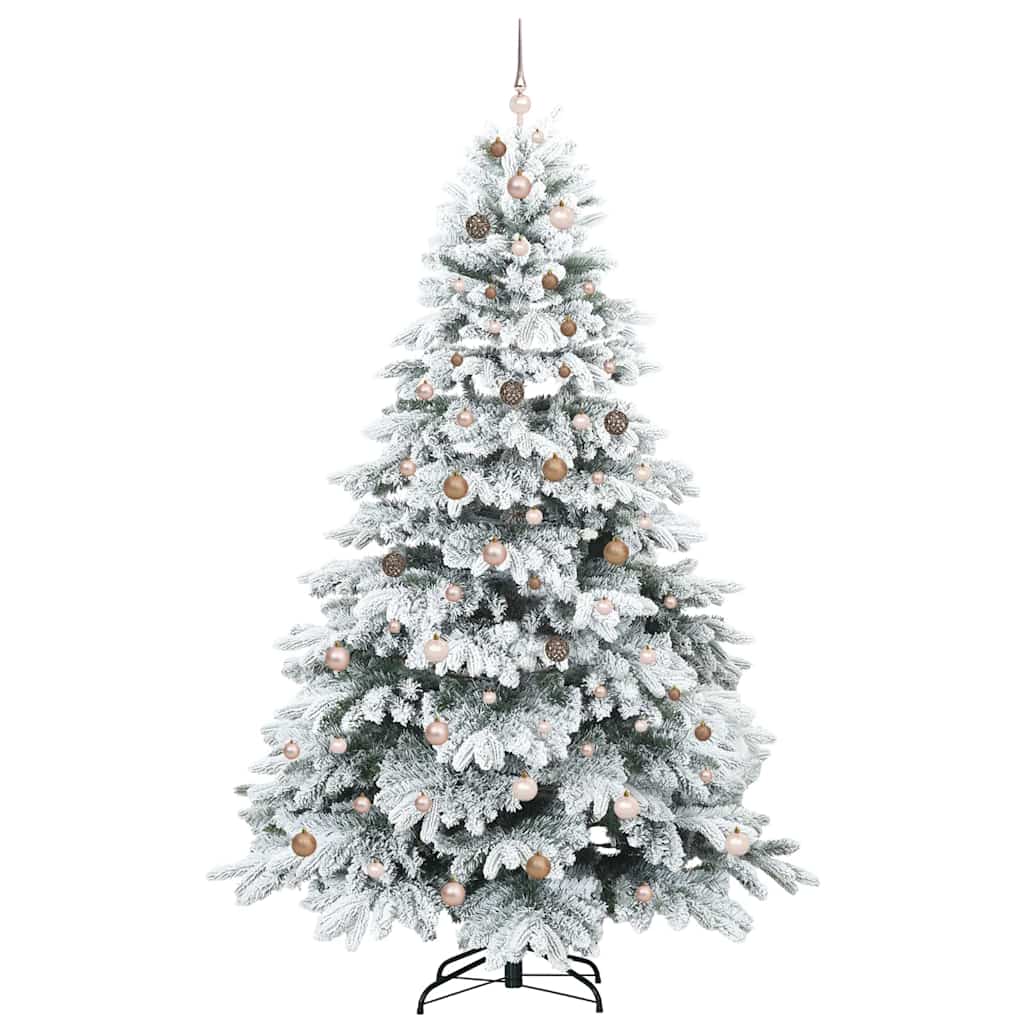 Mű karácsonyfa 300 LED-del állvánnyal Zöld 240 cm PE és PVC